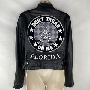 Black Moto Style Leather Jacket